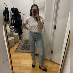 agolde 90s mid rise straight jeans in snapshot